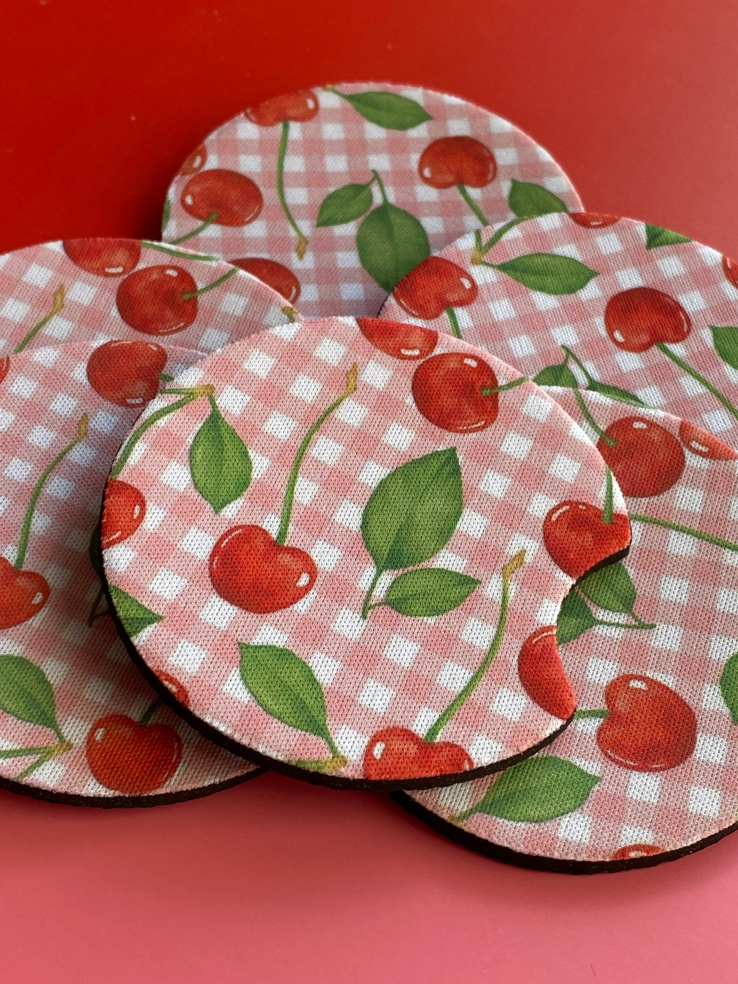 Cherry Car Coaster Set
