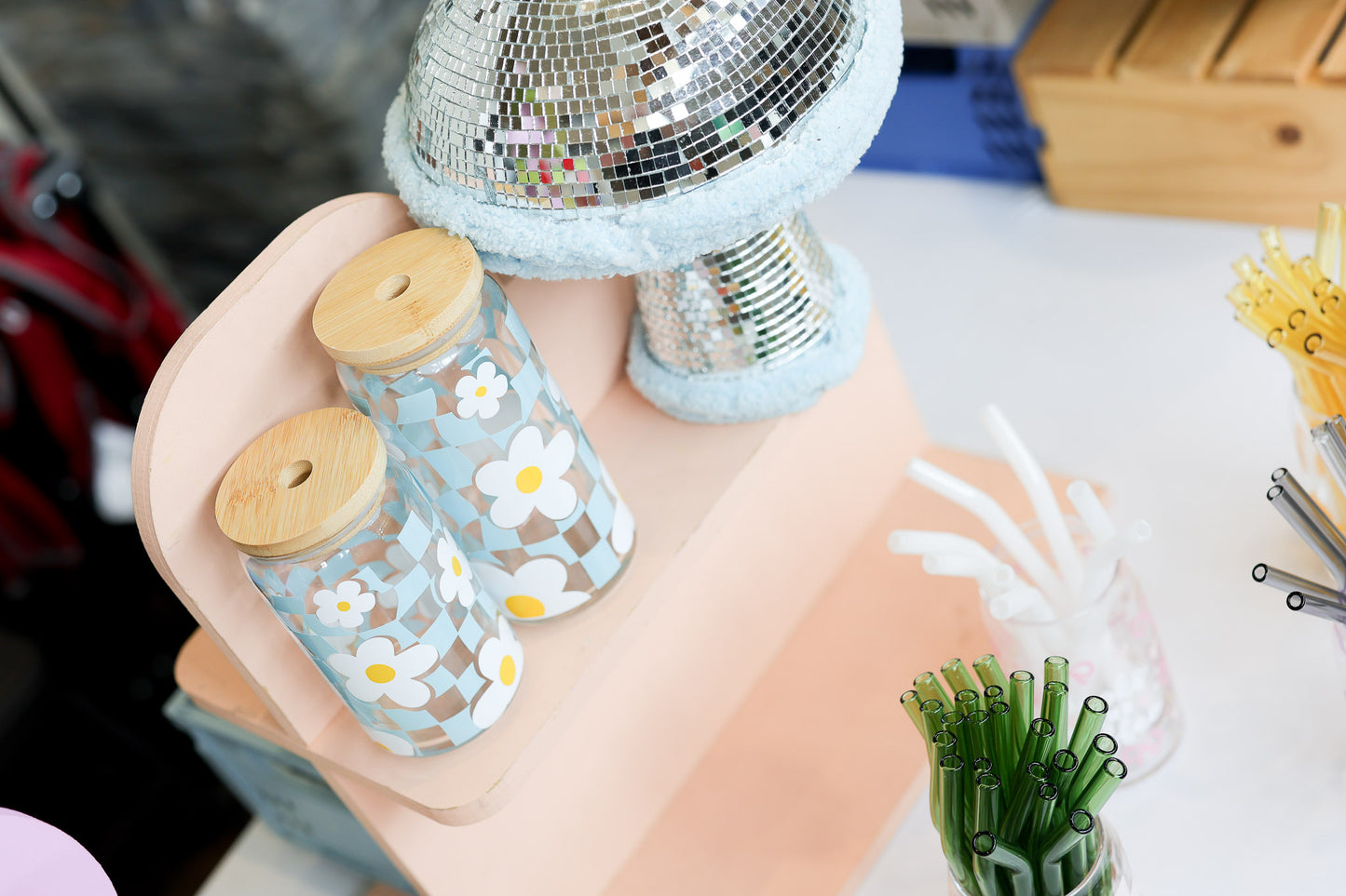 Checkered Daisy Cup