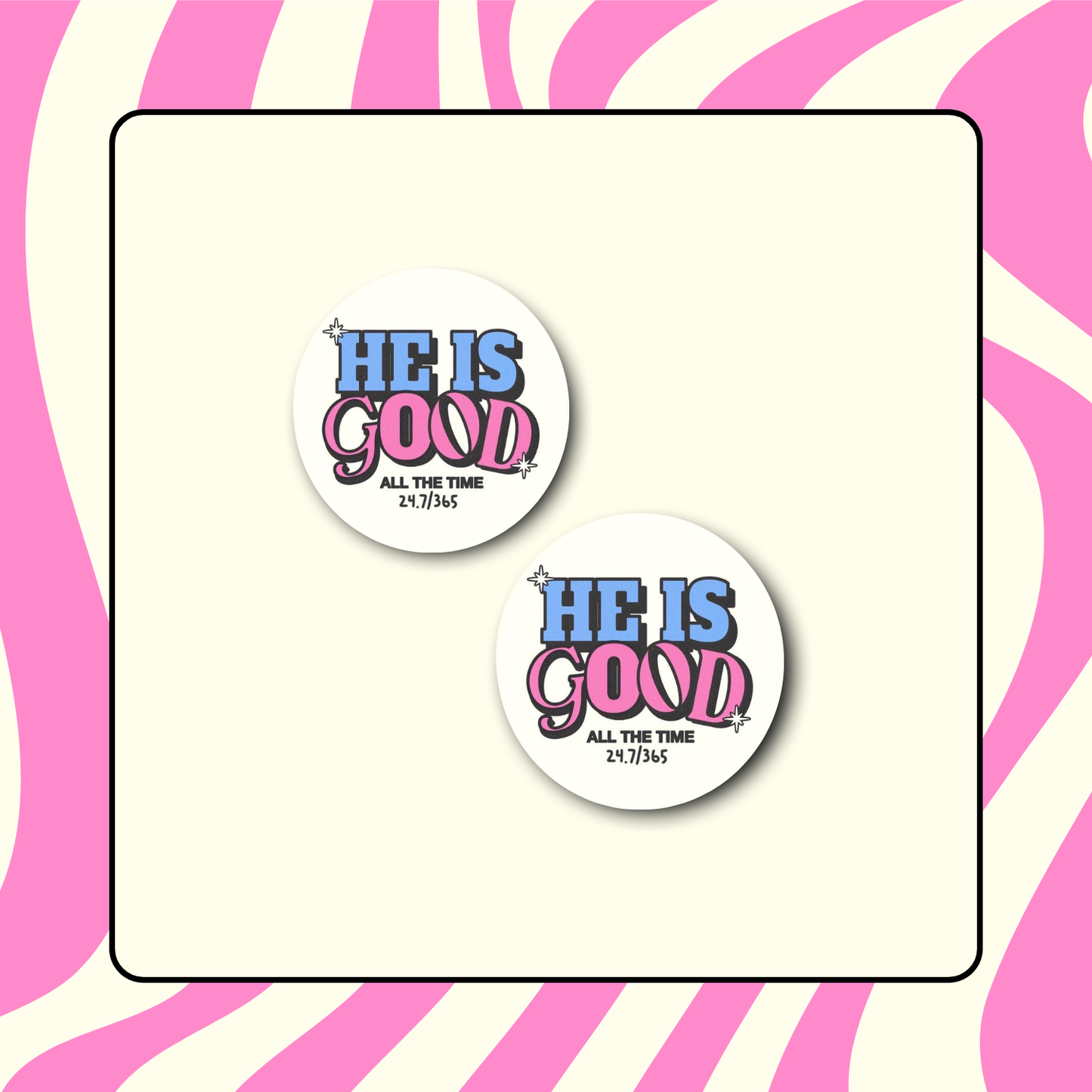 He is Good Coaster | Set of 2