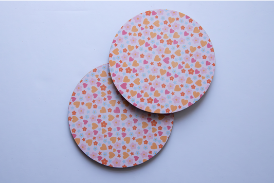 Candy Hearts Table Coaster