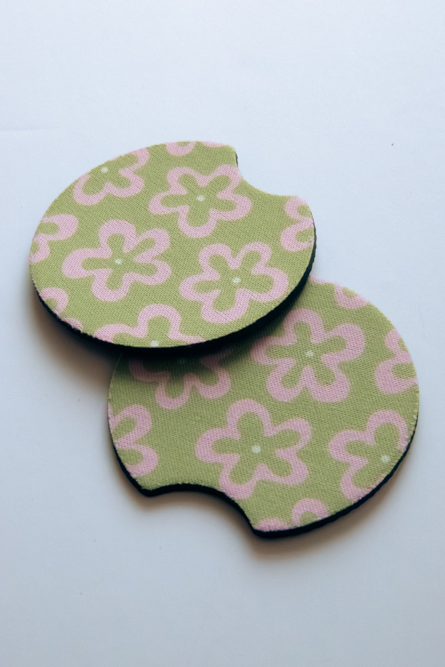 Pink Flowers Car Coaster