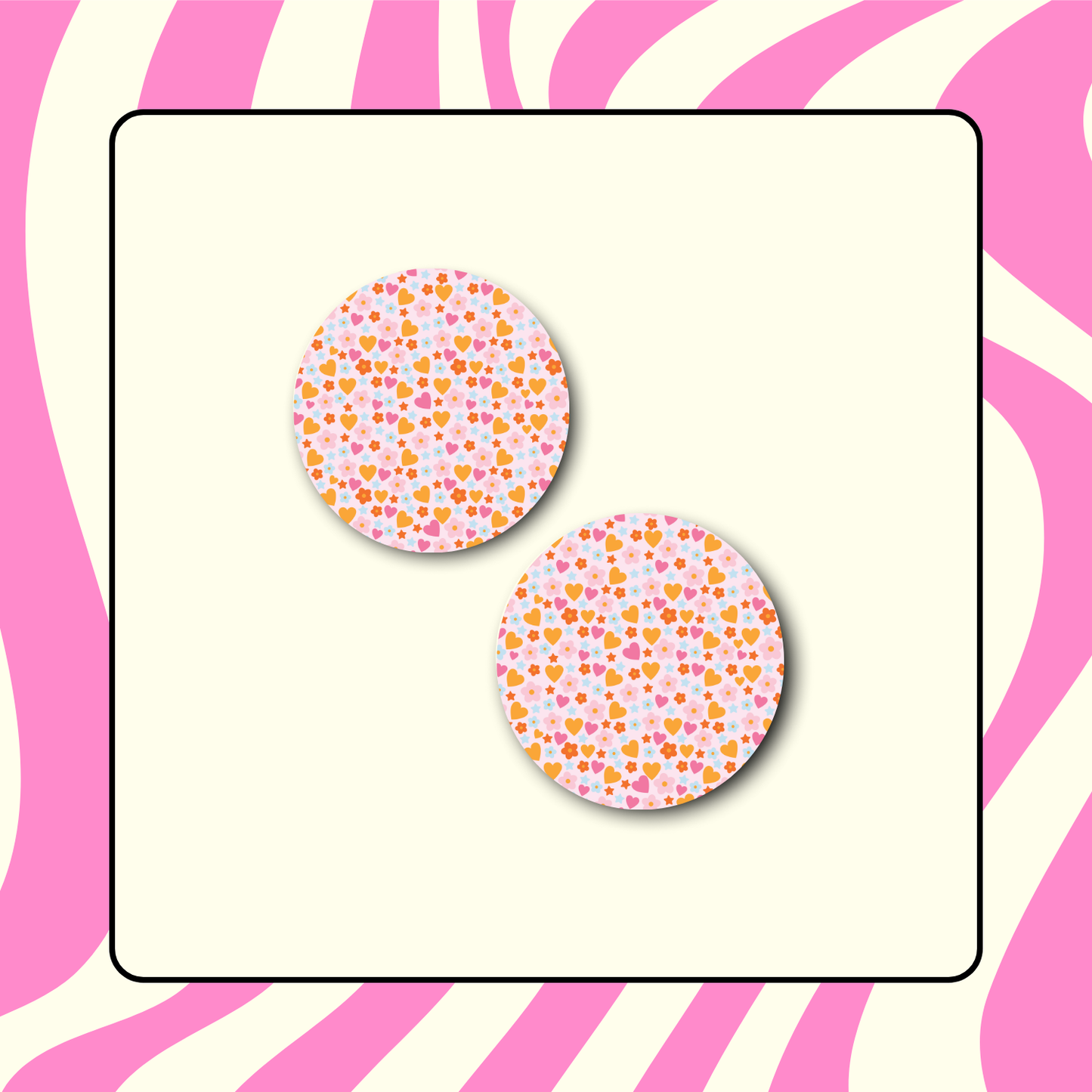 Candy Hearts Coaster | Set of 2